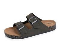 Isotoner Sandales homme semelle intérieure cuir, patch talon confort everywear et soutien voute plantaire, sandales de marche, 43, kaki
