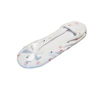 isotoner Sandales Plates en Tissu éponge pour Femme, Nœud Doux Blanc, 37.5/38.5 EU