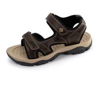 Isotoner Sandales homme très confortables, et faciles a enfiler, 44 EU, marron