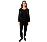 Isotoner Sweat-Shirt à Capuche Femme Noir en Viscose ECOVERO | Sweat à capuche ultra doux, confort cocooning et coupe polyvalente à porter ouverte ou fermée.