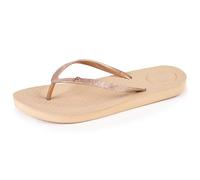 Isotoner Tongs Femme Tige Paillettes,Beige,37 EU