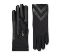 isotoner Water Repellent Touchscreen Chevron Heritage Spandex Gloves Gants, Noir uni-Smartdri, X-Large Femme