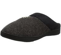 ISOTONER Women s Microsuede Knit Marisol Hoodback Slippers, Black, X-Large/ 9.5-10 Standard Width US