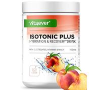 Isotonic Plus Drink - 1050 g Boisson isotonique en poudre - avec glucides, électrolytes, vitamines et maca - Formule hydratation & récupération - vegan (Peach Iced Tea)