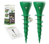 ISOTRONIC 2 pièces Répulsif solaire pour taupes à visser et enficher I contre les campagnols et les taupes - Répulsif pour taupes sans carbure