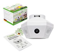 ISOTRONIC® Répulsif anti-martres avec prise - Pour 100 m² | Tradition depuis 1979 | Répulsif souris pour grenier, maison, entrepôt, garage, abri de voiture | Connexion à une prise de courant | Avec
