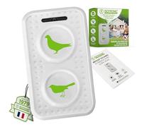 ISOTRONIC® Répulsif à pigeons et oiseaux à Ultrason pour grange, jardin, voiture et garage - tonalités élevées et changement de fréquence contre l'effet d'accoutumance