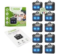 ISOTRONIC Répulsif Solaire Contre Les Animaux Sauvages - 10 Pièces avec Lumière LED Bleue - pour Ratons Laveurs, Chevreuils, Renards, Sangliers