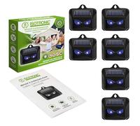 ISOTRONIC Répulsif Solaire Contre Les Animaux Sauvages - 6 Pièces avec Lumière LED Bleue - Protection Contre Les Ratons Laveurs, Chevreuils, Renards, Sangliers