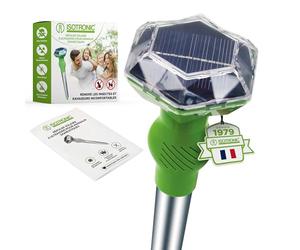 ISOTRONIC Répulsif Solaire pour Chats, Chiens, Renards et ratons laveurs - Répulsif ultrasonique pour Chats et Chiens pour Le Jardin - Répulsif avec Une portée Efficace de 40 m² (1 unité)