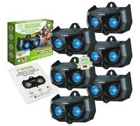 ISOTRONIC Répulsif Solaire ratons laveurs, Cerfs, Renards et sangliers - Protection Animaux Sauvages avec LED Bleue - Dissuasion Efficace portée 40 m² - Lot de 6 pièces pour Jardin et extérieur