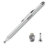 ISOUL Pointe Fine Stylet, Universal capacitif précis Disque styli 2-en-1 écran Tactile stylos avec 2Pcs Conseils de Remplacement pour Les Smartphones, iPhone, iPad Mini