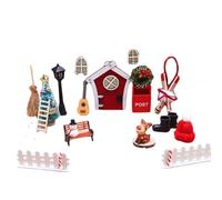 ISOYTERO Dollhouse Christmas Decorations 1 Set 1:12 Échelle Simulate Simulate Dollhouse Miniatures DIY Friendly Plastic Miniature Things for, Fairy Garden Christmas Decorations