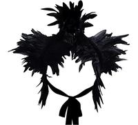 ISOYTERO Gothic Natural Cape Châle haussière d'épaule Col de Collier Halloween Party Scarffehers Jupe