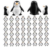 ISOYTERO Mini Figurines de Pingouin, 50 pcs de Petite résine imperméables, 0, 8 x 1 Pouce Mignon Figurines animales pour Micro-Paysage Moss Jardin gâteau décorationtintiny
