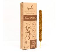 ISPALLA® Aromalinie Bâtons d'encens Palo Santo Original, 8 bâtonnets épais, pour la méditation, le nettoyage de la pièce et l'équilibre intérieur, fabriqué à la main au Pérou, 100 % naturel et