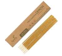 ISPALLA Bâtonnets d'encens Peuran Palo Santo Citron Lot de 10 bâtons d'encens pour l'amour et l'inspiration fabriqués à la main au Pérou 100 % naturels et végétaliens