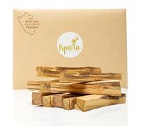 ISPALLA - Lot de 10 Bois d'encens Palo Santo (100g)- Durable et fabriqué à la Main au Pérou - Bois parfumé pour Le Nettoyage énergétique, la Protection et l'harmonie - 100% Naturel et végétalien