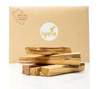ISPALLA - Lot de 5 bois d'encens Palo Santo - Durable et fabriqué à la main au Pérou - Bois parfumé pour le nettoyage énergétique, la protection et l'harmonie - 100 % naturel et végétalien