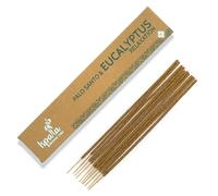 ISPALLA® Palo Santo Eucalyptus Lot de 10 bâtonnets d'encens pour la détente et l'équilibre émotionnel, faits à la main au Pérou, 100 % naturels et végétaliens