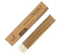 ISPALLA PALO Santo Lot de 10 bâtonnets d'encens peuraniens en noix de coco pour une vie équilibrée, faits à la main au Pérou, 100 % naturels et végétaliens