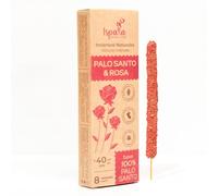ISPALLA Palo Santo Lot de 8 bâtonnets d'encens épais, pour le romantisme et le lien émotionnel, faits à la main au Pérou, 100 % naturels et végétaliens