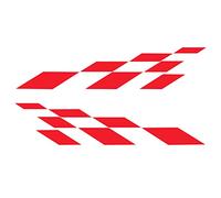 iSpchen 2pcs Autocollants De Voiture Auto-Adhésifs-120 * 30cm-Bandes Latérales Autocollant-Stickers Vinyle-Autocollants à Rayures Damier Bande Autocollant