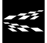 iSpchen 2pcs Autocollants De Voiture Auto-AdhéSifs - 120 * 30cm - Bandes Latérales Autocollant - Stickers Vinyle - Autocollants à Rayures Drapeau Damier Bande Autocollant