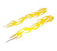 iSpchen 2pcs Autocollants Flammes Personnalisés Voiture - Casque Moto Deco Autocollant Flamme Réfléchissant