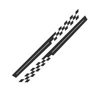 iSpchen 2PCS Autocollants Personnalisés Voiture Stickers Voiture Tuning Sport Autocollants Latéraux De Carrosserie Drapeau À Damier 270x19cm
