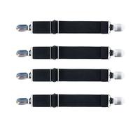 iSpchen 4 Pièces Pant Clips,Clips élastiques Clips De Gants d'hiver Réglable élastique Bretelles de Pantalon Pince à Chapeau Clips de Pantalon de Sangle de Démarrage Décontractés Clips D'étriers