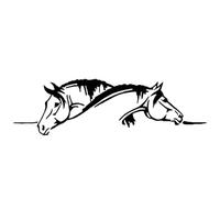 iSpchen 5pcs Autocollant Tête De Cheval Pour Voiture, Moto, Camping-Car, Scooter - Stickers évider Noir