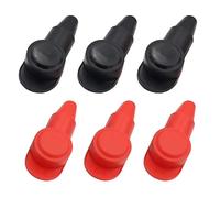 iSpchen 6 Pcs Batterie Bornes Bouchon, Batterie Bornes Protecteur Shell Gaine D'isolation De Batterie Goujon De Batterie Couvercles De Bornes en Silicone Batterie Positif et Négatif Isolant