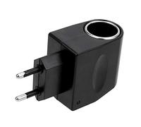 iSpchen Adaptateur d'alimentation de Voiture, Convertisseur de Tension d'alimentation CA à CC, Adaptateur Allume-Cigare 220V à 12V,6W Noir
