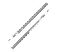 iSpchen Autocollant De Voiture Jupe Latérale De Voiture Autocollant De Rayure Autocollants Latéraux De Bricolage Garnis Autocollant De Ligne Taille Autocollant Décoration Côté Voiture Gris Argent