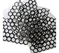 iSpchen Autocollants De Feu Arrière En Nid d'Abeille Autocollants De Décoration De Voiture Autocollants De Décoration d'Abat-Jour Arrière Autocollants De Décoration Étanches 6 Pièces Noir