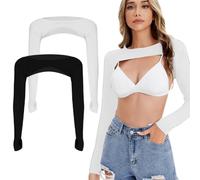 iSpchen Boléro à Manches Longues pour Femme, Boléro de Protection UV Echarpe de Protection Solaire Refroidissement Châle Bras Manchette Bolero Shrug Anti-UV pour Golf Et Sports De Plein Air