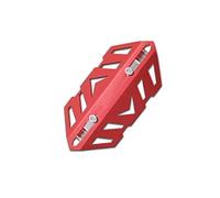 iSpchen Bouclier Thermique Echappement en Métal Couverture de Fourche Avant Pare Chaleur échappement Moto Universel Couvercle D'isolation Thermique Anti-brûlure Bouclier Thermique Moto Rouge