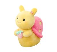 iSpchen Doudou poupée en peluche - Petit escargot enlacé - Fraise - Peluche mignonne escargot - Peluche pour enfants et adultes - Excellente idée cadeau - 22 cm - Rose - 22 cm