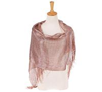 iSpchen Femme Soirée Wrap Étole Châle élégant pour Mariages, fêtes, Demoiselle d'honneur, Bal pour Femme Écharpe Longue Écharpe Cadeau Mode en Brillant léger Lovely Tassel écharpes
