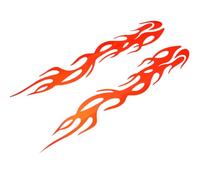 iSpchen Lot de 2 autocollants de voiture Sport Racing Flammes Autocollants réfléchissants Pare-chocs Voiture Autocollant Moto Réservoir de carburant Décalcomanie Décoration Autocollants de style, 24