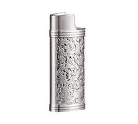 iSpchen Mini Étui De Protection pour Briquet en Métal Vintage avec Motif De Fleurs - Portable pour Extérieur, 6 CM x 2,4 CM x 1,3 CM