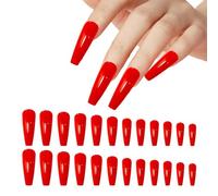 iSpchen Nail Tips Coloré Brillant Ongles Gel Couverture Complète Ongles French Press on Set Faux Ongles Artificiels Ongles Artificiels Set Ongles Artificiels pour Femmes et Filles, #04