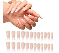 iSpchen Nail Tips Gel Full Cover Nail Tips French Press on Set d'ongles et ongles d'orteils Faux ongles Ensemble d'ongles artificiels 12 tailles différentes Ongles artificiels, #06