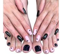iSpchen Nail Tips Nail Tips Gel Couverture Complète Nail Tips French Press on Ensemble de Faux Ongles et Ongles d'orteil Faux Ongles Artificiels Ensemble Ongles Artificiels pour Femmes et Filles, #05