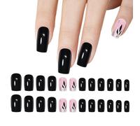 iSpchen Nail Tips Nail Tips Gel Couverture Complète Nail Tips French Press on Set Coloré Longs Faux Ongles Artificiels Ongles Artificiels pour Femmes et Filles, #05