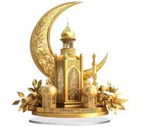 iSpchen Ramadan Décoration pour La Maison 2025, Décoration de Table Ramadan Eid Mubarak en Acrylique 2D Ornement Ramadan Kareem Décoration Ramadan Musulmane Fête Fournitures Artisanat