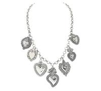 iSPECIAL Collier à breloques en forme de trombone doré pour femme, mignon, plage, océan, lune, étoiles, thème occidental, strass, collier à breloques bohème, Adjustable, Cristal, Strass