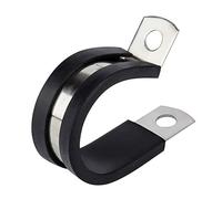 ISPINNER Lot de 12 colliers de serrage en acier inoxydable avec rembourrage en caoutchouc de 1,6 cm