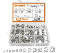 ISPINNER Lot de 140 colliers de serrage en silicone pour tuyau à vide de 6 à 25 mm